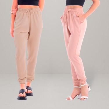 Imagem de Kit 2 Calças Jogger - Feminina Com Bolso e Cordão - Ju Ribeiro Ind, Be