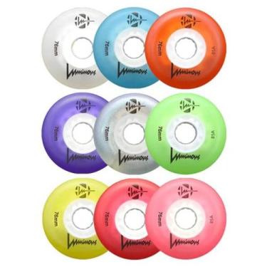 Imagem de Rodas LED Luminous 76mm - (Unidade), Vermelho, 76mm