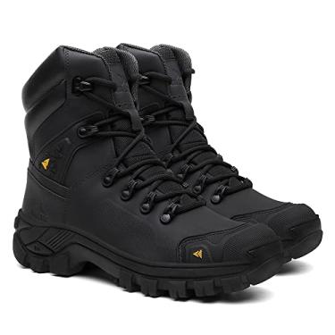Imagem de Coturno Masculino Cano Alto em Couro Com Biqueira e Palmilhas Ortopédicas (Preto, br_footwear_size_system, adult, numeric, numeric_40)