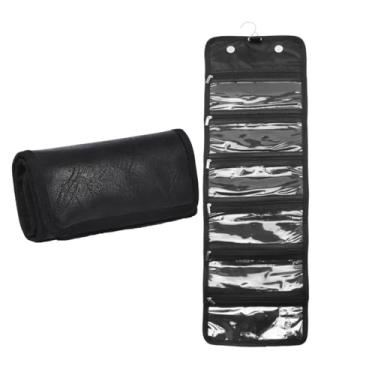 Imagem de XINFULLWOL Bolsa para dinheiro, organizador de dinheiro, carteira de envelope, pequeno suporte de dinheiro de viagem para orçamento, recibo e gorjetas, Preto, 6 pockets, Viagens