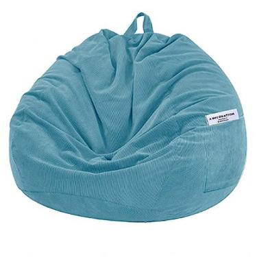 Imagem de Cadeira De Saco De Feijão Gigante De Armazenamento De Bichos De Pelúcia Capa De Cadeira De Saco De Feijão Substituição De Algodão Para Adultos, Pink, 94cm