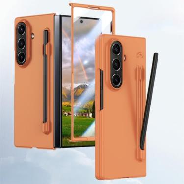 Imagem de HOULEE Capa para Samsung Galaxy Z Fold 7 com S Pen e protetor de tela Z Fold 7 compatível com a pele, com suporte para caneta S, capa protetora completa de carregamento sem fio para PC para Galaxy Z
