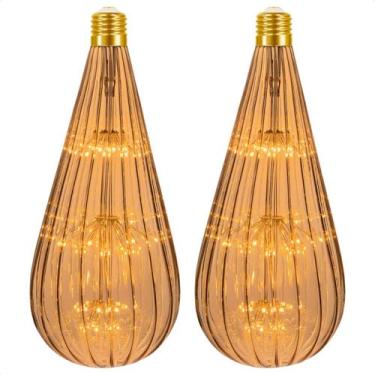 Imagem de Kit 2 Lâmpadas Led Taschibra Vintage Fireworks BT125 E27 Bivolt, 2200K