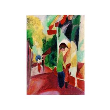 Imagem de Pinturas Famosas em Tela-Quadros Decorativos-Window-Pôster e Impressões para Sala de Estar e Casa 50x70cm20x27in Sem Moldura