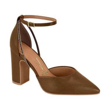 Imagem de Sandália Vizzano 1285.449 Scarpin Feminino, 37, Capuccino, Cacau, Dour