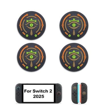 Imagem de Thumb Grips Caps for Nintendo Switch 2 (2025), 4 Pcs Silicone Switch 2 Joystick Caps Soft Joy Con Thumb Grips Covers Cute Games Accessories Improve Gaming Experience - Brown