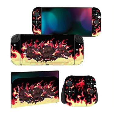 Imagem de PlayVital for Nintendo Switch 2 Skin Full Set (2-Pack) - Protective Vinyl Decal Stickers for Switch 2 Console, Joycons, Handle Grips & Dock | No Residue, Anti-Scratch - Infernal Hounds