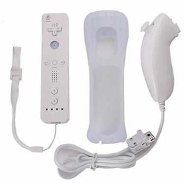 Imagem de linsuntop Controller for Wii, Remote Controller for Wii/Wii U with Silicone Case & Hand strap (White)