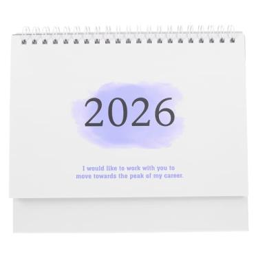 Imagem de NUOBESTY Mini calendário de mesa, pequeno, dobrável, de julho de 2025 a dezembro de 2026, agenda mensal para escritório em casa, material escolar