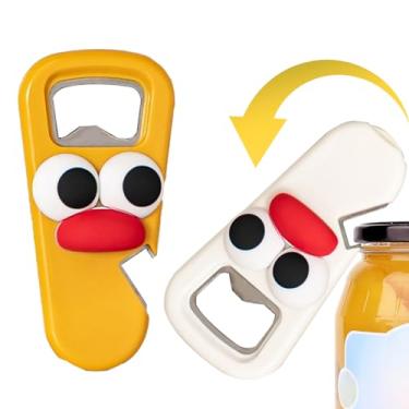 Imagem de Abridor de garrafas com ímã de geladeira, abridor de cerveja para garrafa de vinho, suporte de geladeira com desenho animado, ferramenta de abertura de latas de refrigerante, acessórios de cozinha