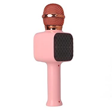 Imagem de KIMISS Karaoke Telefone Portátil Portátil KTV para Adultos & | Música Vocal e de Fundo Profissional | Telefone Sem Fio Recarregável (Rosa)