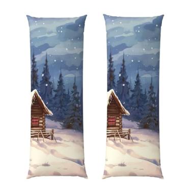 Imagem de Capa de travesseiro corporal com zíper ultramacia e refrescante, capa protetora respirável, capa de almofada para cama na floresta, capa de almofada decorativa para casa 50,8 cm x 137,2 cm