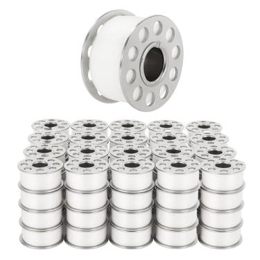 Imagem de Mandala Crafts 144 bobinas transparentes SA156 pré-enroladas para máquina de costura Singer - SA156 bobinas para máquina de costura Brother - Linha de bobina pré-preenchida 15J para bordado