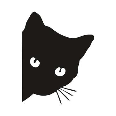 Imagem de Adesivos Criativos De Gato Olhando Para Cima De Carro 18x15cm Engraçad