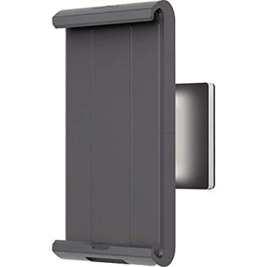 Imagem de Durable Suporte de alumínio para tablet – Suporte universal para iPad de 7 a 13 polegadas, Fire, Samsung e mais – Trava antirroubo e rotação de 360° – Suporte profissional de prata e carvão