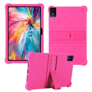 Imagem de HminSen Capa para tablet TCL TAB 10 NXTPAPER 5G de 10,4 polegadas, capa ajustável de silicone macio para crianças para tablet TCL TAB 10 NXTPAPER 5G modelo 9199S (rosa)