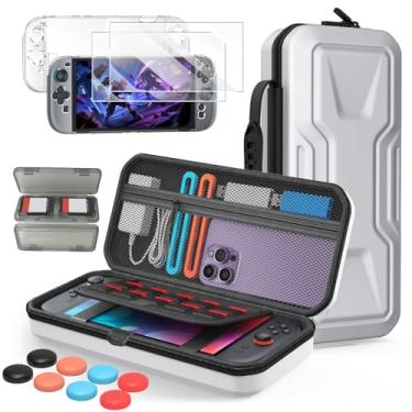 Imagem de All in One Accessories Carrying Case Bundle for Nintendo Switch 2 2025 with 10 Game Cards Slots, for Game Boy Advance Games-White
