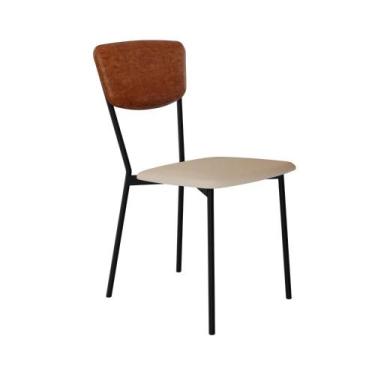 Imagem de Cadeira Fixa Estofada Vintage Retrô - Compace Decor