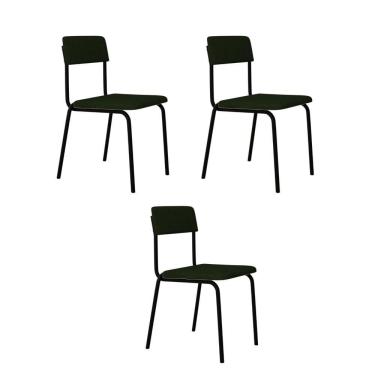 Imagem de Cadeira Fit Fixa C/4 Pes 475 X 505 X 810 Mm C/3 Un. Klee Verde Musgo Klee Verde Musgo