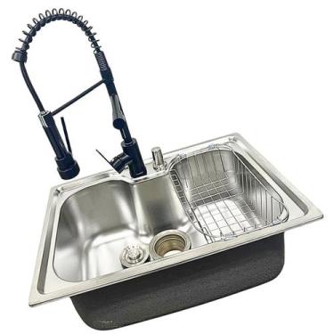 Imagem de Kit Cuba Gourmet 60x42cm + Torneira Gourmet Monocomando Pia - Moreira 