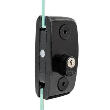 Imagem de Fechadura 1520 Porta De Abrir Vidro Temperado Blindex Preto - AL