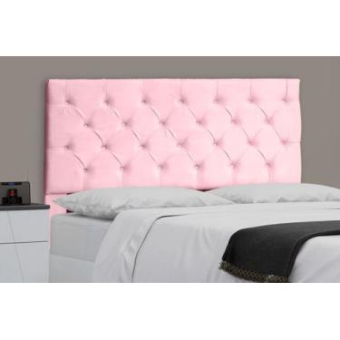Imagem de Cabeceira para Cama Box Solteiro 90 Cm Cristal - Suede Rosa - In-9 Dec
