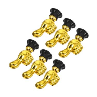 Imagem de FRCOLOR 6 peças de troféus de polegar de plástico, mini copos de prêmio para prêmios de festa, prêmios esportivos, prêmios de noite de jogo, dourado