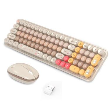 Imagem de Teclado e mouse sem fio SVAFA Slim Compact Silent 2.4G 84 teclas