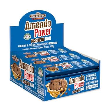 Imagem de BARRA AMENDOPOWER PROTEIN C/COOKIES & CREAM DISPLAY 12X50G