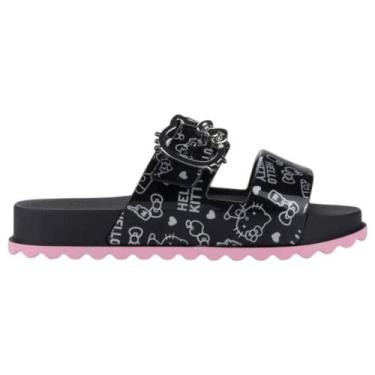 Imagem de Chinelo Slide Infantil Hello Kitty Summer Grendene Kids, Preto, Preto,