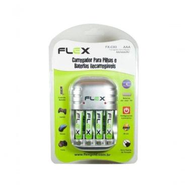 Imagem de Carregador De Pilhas Aa-aaa-9v Fxc03aaa Bivolt Flex
