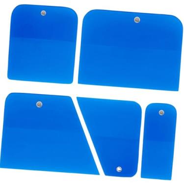 Imagem de Mqetly 5x Acessórios para rodos de PPF genéricos Ferramenta para película de carro Rodos de TPU de alto desempenho para película de proteção de pintura, Azul