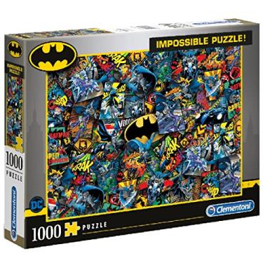 Imagem de Clementoni 39575 Batman - Quebra-cabeça impossível de 1000 peças, jogo de habilidade para toda a família, jogo de tabuleiro colorido, quebra-cabeça adulto a partir de 9 anos