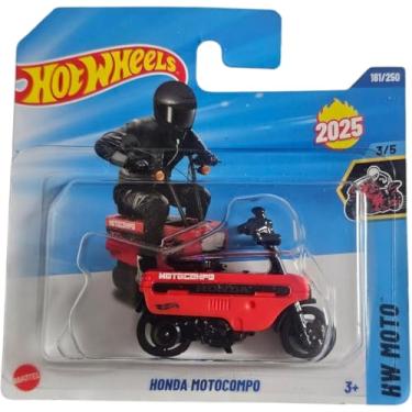 Imagem de Hot Wheels - Honda Motocompo - HW Moto 3/5 - HYW43 - Short Card - Motorcycle - Red - Mattel 2025 - 1:64