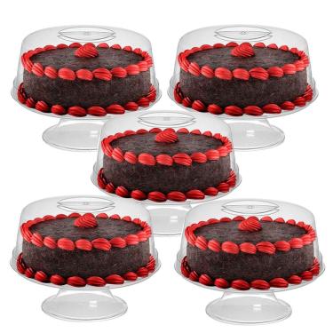 Imagem de 5 Porta Bolos Boleira Em Acrilico Com Pedestal Pequeno