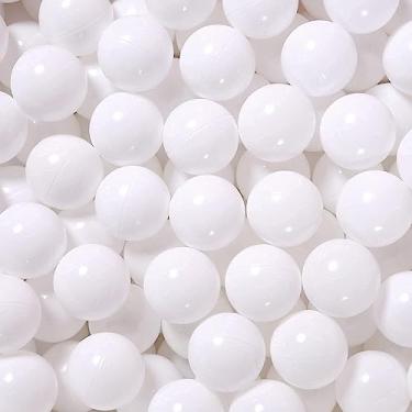 Imagem de GUESVOT Bolas de bola para crianças, refil de plástico de 5 cm, pacote com 100, cores brilhantes, sem ftalatos e BPA, inclui uma bolsa de armazenamento reutilizável com zíper para decoração de Natal