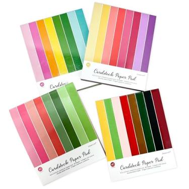 Imagem de Desecraft Pacote com 160 folhas, pacote com 4 unidades, 32 cores, papel decorativo para fazer cartões, diário, origami, scrapbook, materiais