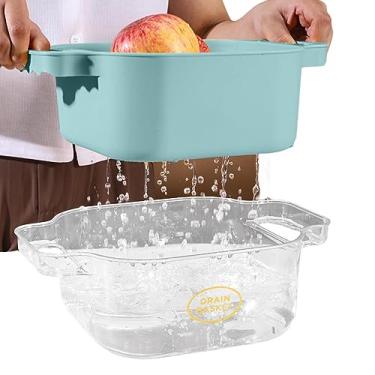 Imagem de Cesta de Lavagem de Frutas - Cesta de Lavagem Empilhável Vegetal de Cozinha Tigela - Coador doméstico Cesta de armazenamento de cozinha para louças, utensílios de cozinha, legumes, frutas Thaely