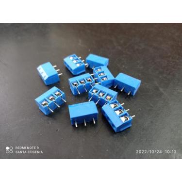 Imagem de 2x Conector Borne Kre 3 Vias Mini Kf301 Kefa