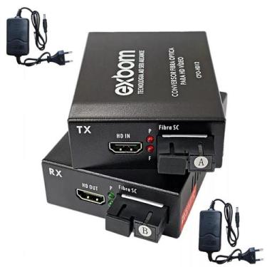 Imagem de Extensor Conversor Hdmi Via Fibra Optica 20Km 1080P Com - Exbom