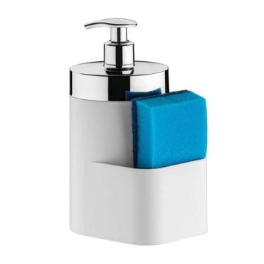 Imagem de Dispenser Porta Detergente Líquido 500ml Esponja Bancada Pia Cozinha B