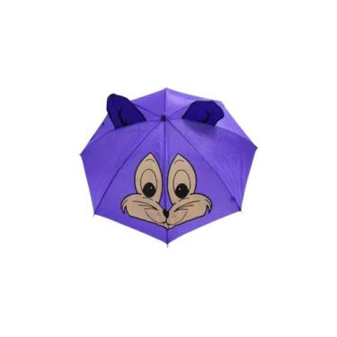 Imagem de Guarda-Chuva Infantil Bichinhos Automatico Apito Roxo - Voyagem