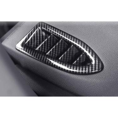 Imagem de TENWIND Tampa de ventilação de ar condicionado do painel do carro compatível com acessórios Subaru Crosstrek 2024-2025+ (fibra de carbono)