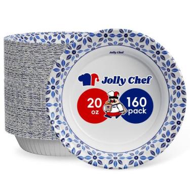 Imagem de Taças de papel JOLLY CHEF, 20 onças, 160 unidades, à prova de imersão,