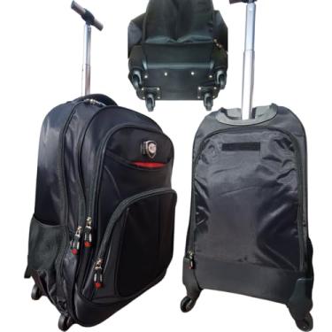 Imagem de Mochila Executiva com Rodas 360°, 50L, Resistente à Água, com Cadeado, para Escola, Trabalho e Viagens, Preta