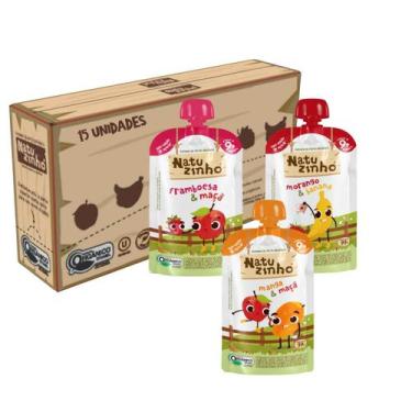 Imagem de Kit Papinha Organica Natuzinho 3 sabores 9 meses 15 unids