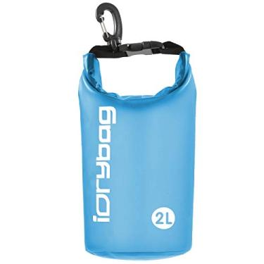 Imagem de Bolsa impermeável impermeável flutuante IDRYBAG 2L/5L/10L/15L/20L, saco seco leve para esportes aquáticos, bolsa impermeável para andar de caiaque, passeios de barco, canoagem, natação, caminhadas, acampamento, rafting