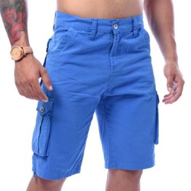 Imagem de Kit Com 2 Bermudas Masculino Cargo Lisas Coloridas Originais Baratas T