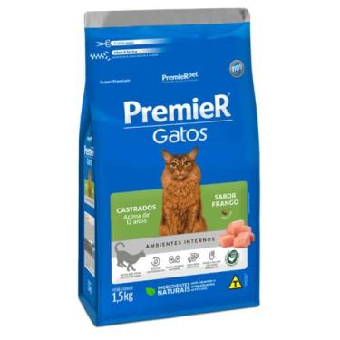 Imagem de Ração Premier Fórmula Gatos Castrados Acima de 12 anos Sabor Frango 1,