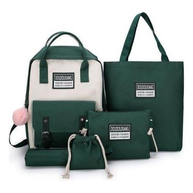 Imagem de Conjunto de mochila escolar estudantil de 5 peças - Roku